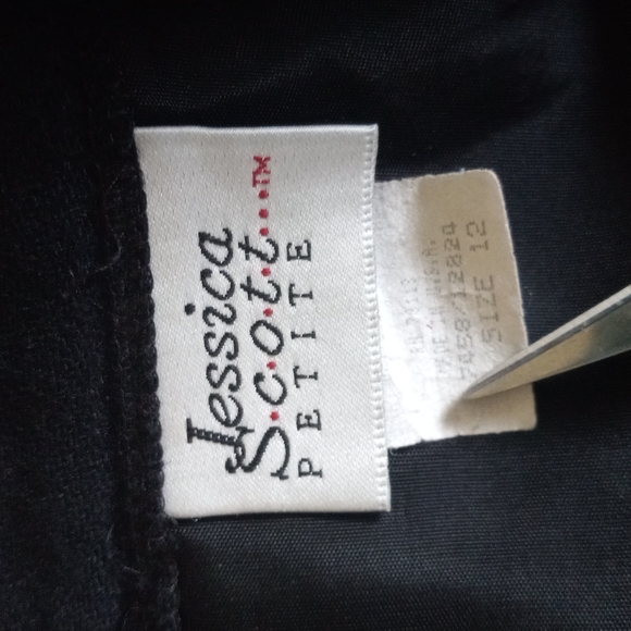 Jessica Scott petites Black midi Skirt, Sz 12 - Picture 5 of 5